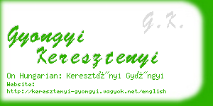 gyongyi keresztenyi business card